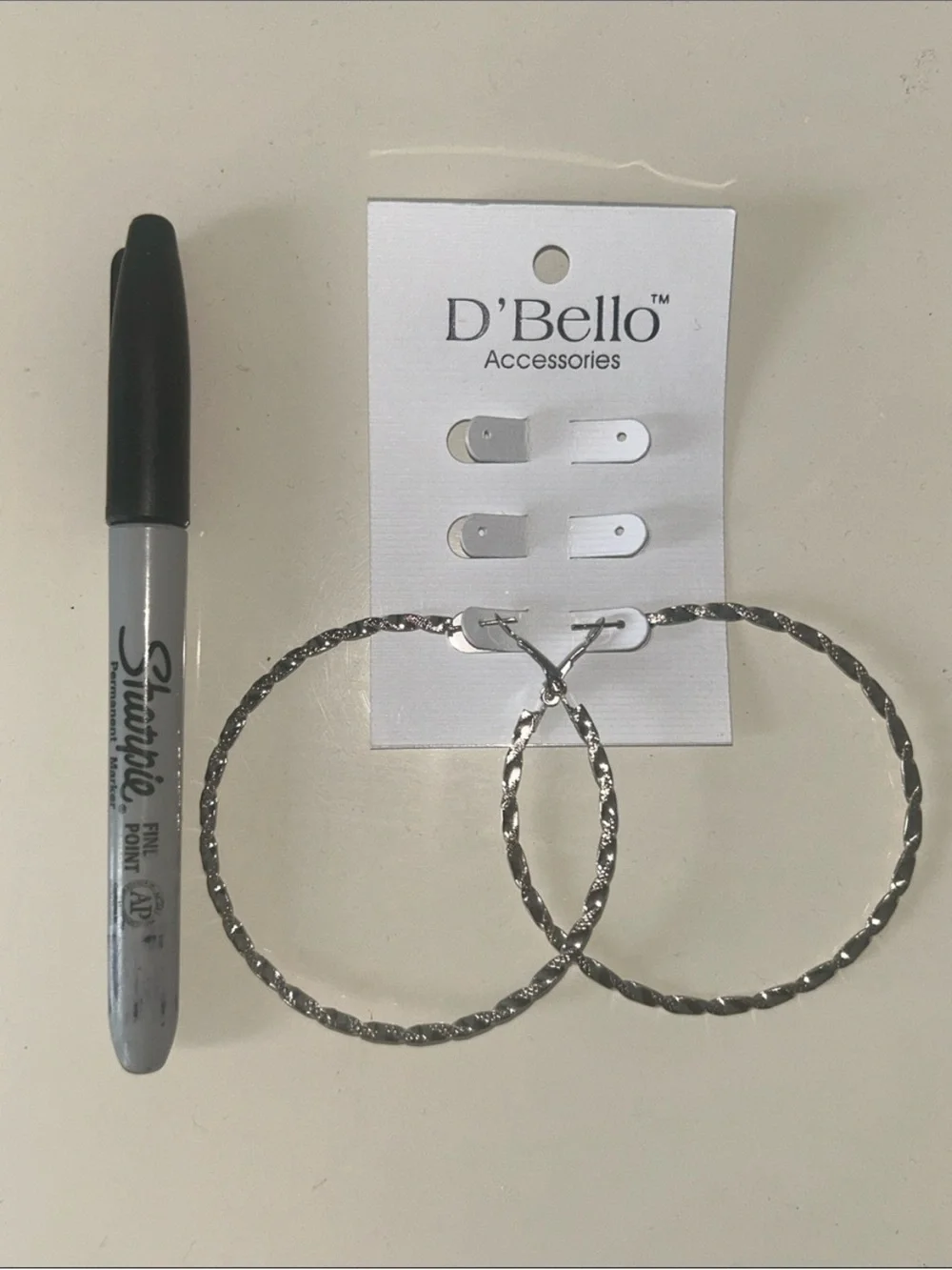 Silver Twisted Hoop Earrings - Women's Accessories NWT